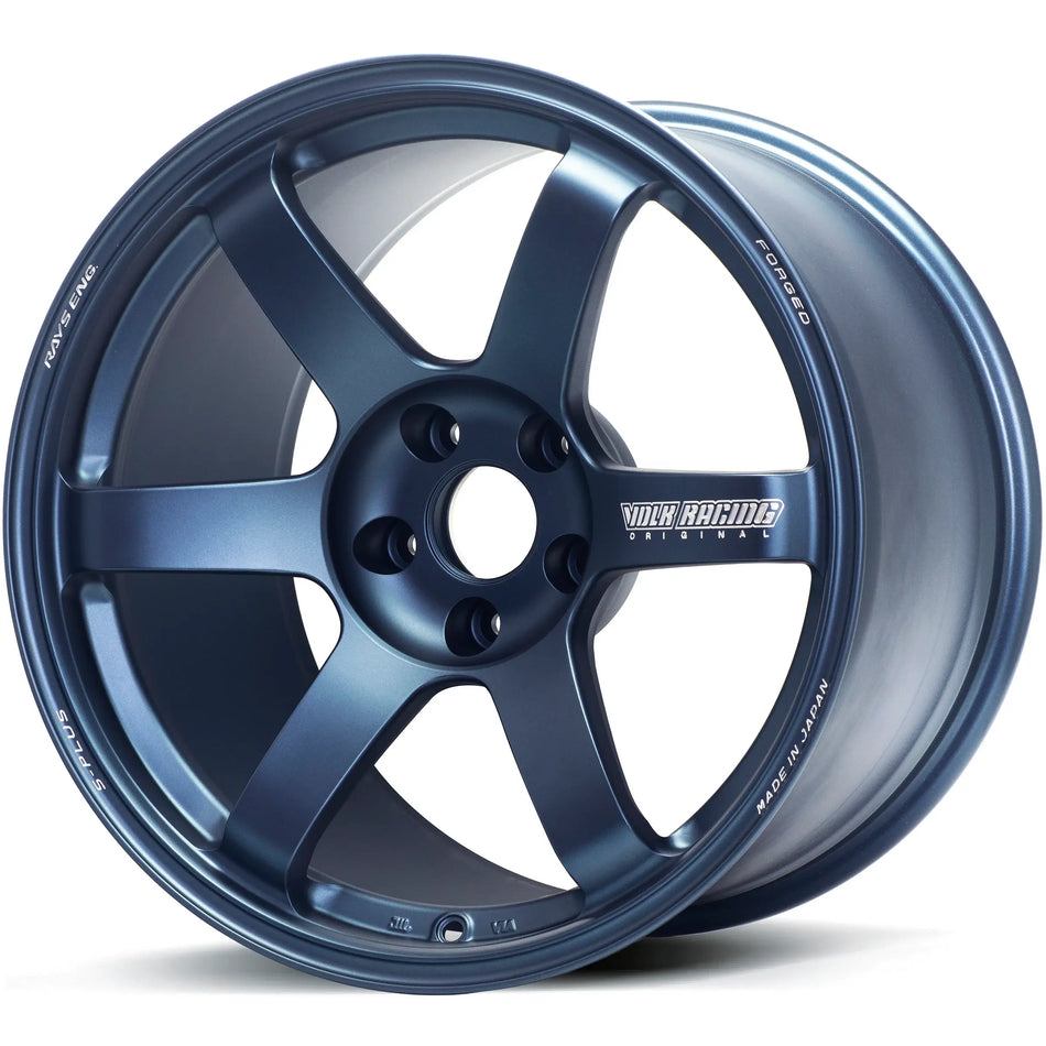 Volk Racing TE37 Saga S-Plus 18X10.5+20 5-120 Matte Blue Gunmetal Wheel