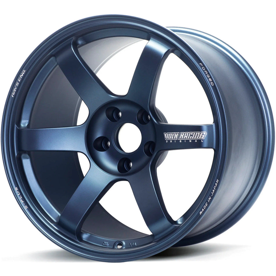 Volk Racing TE37 Saga S-Plus 18X9.5+43 5-100 Matte Blue Gunmetal Wheel