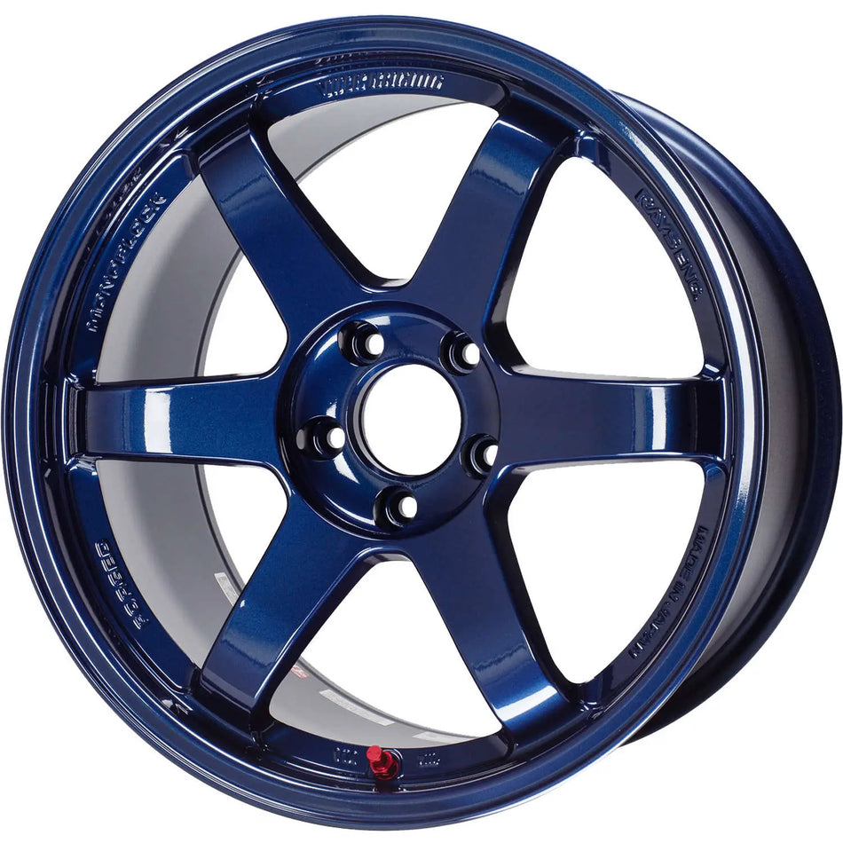 Volk Racing TE37SL 15X8.0+25 4-100 Mag Blue Wheel