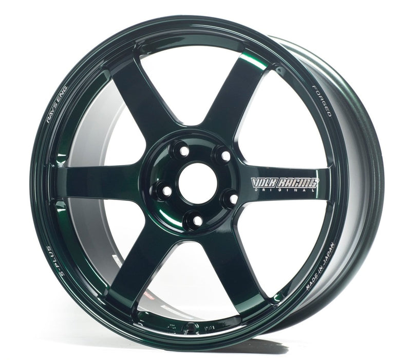 Volk Racing TE37 Saga S-Plus 18X9.5+43 5-100 Racing Green Wheel