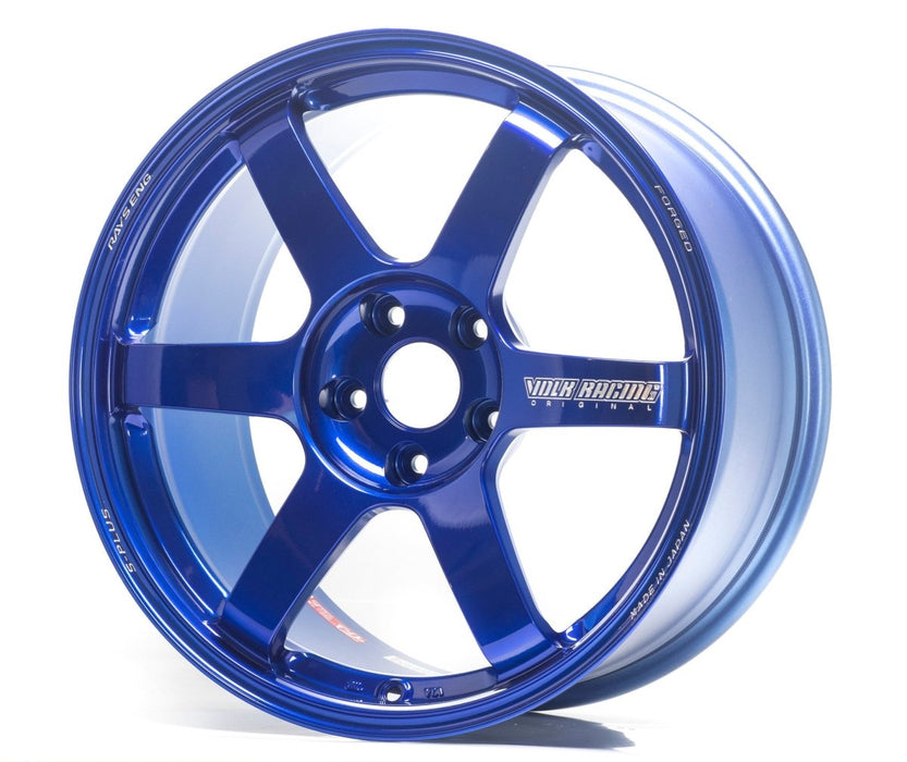 Volk Racing TE37 Saga S-Plus 18X9.5+43 5-100 Hyper Blue Wheel