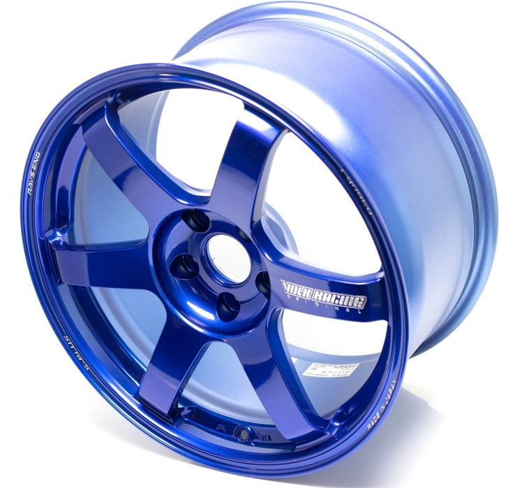 Volk Racing TE37 Saga S-Plus 18X9.5+38 5-114.3 Hyper Blue Wheel