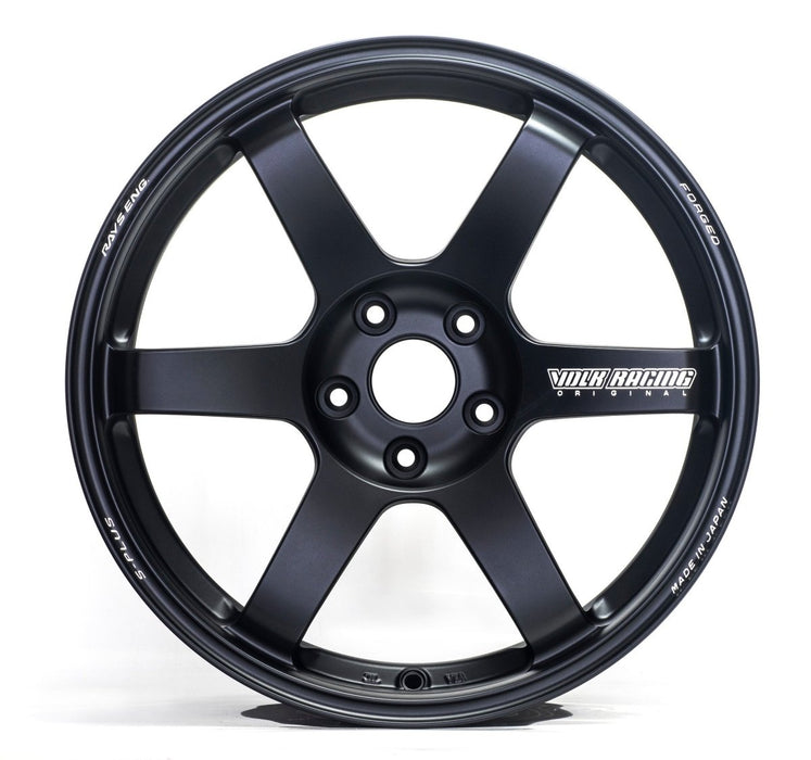 Volk Racing TE37 Saga S-Plus 18X9.5+38 5-114.3 Matte Black Wheel