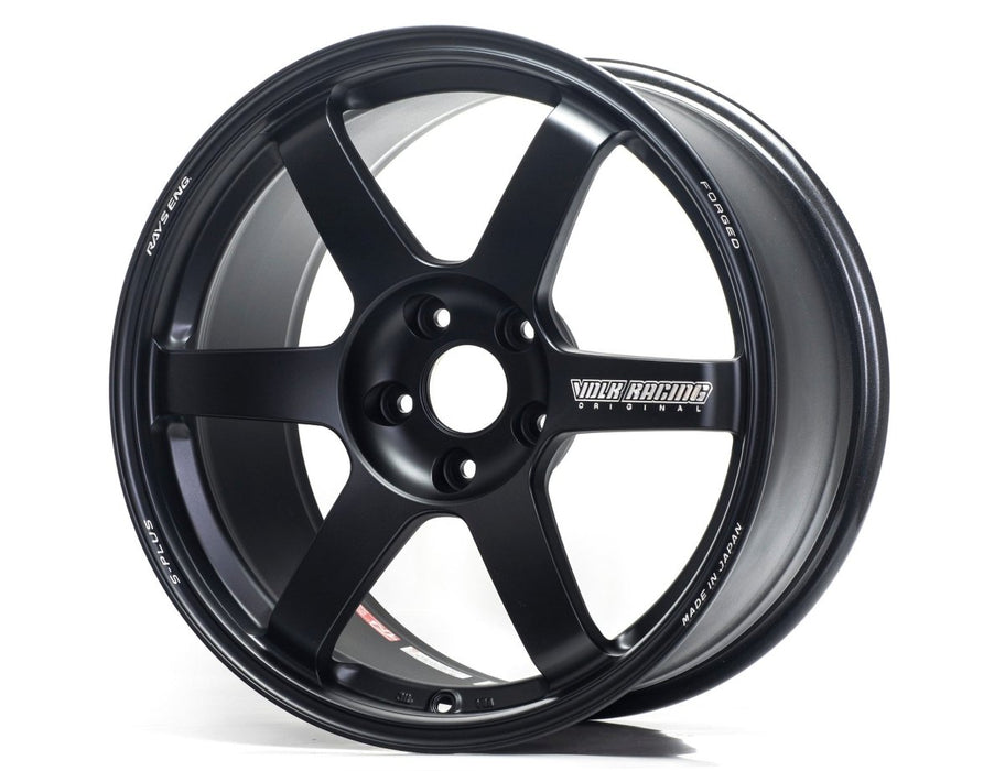 Volk Racing TE37 Saga S-Plus 18X9.5+38 5-114.3 Matte Black Wheel
