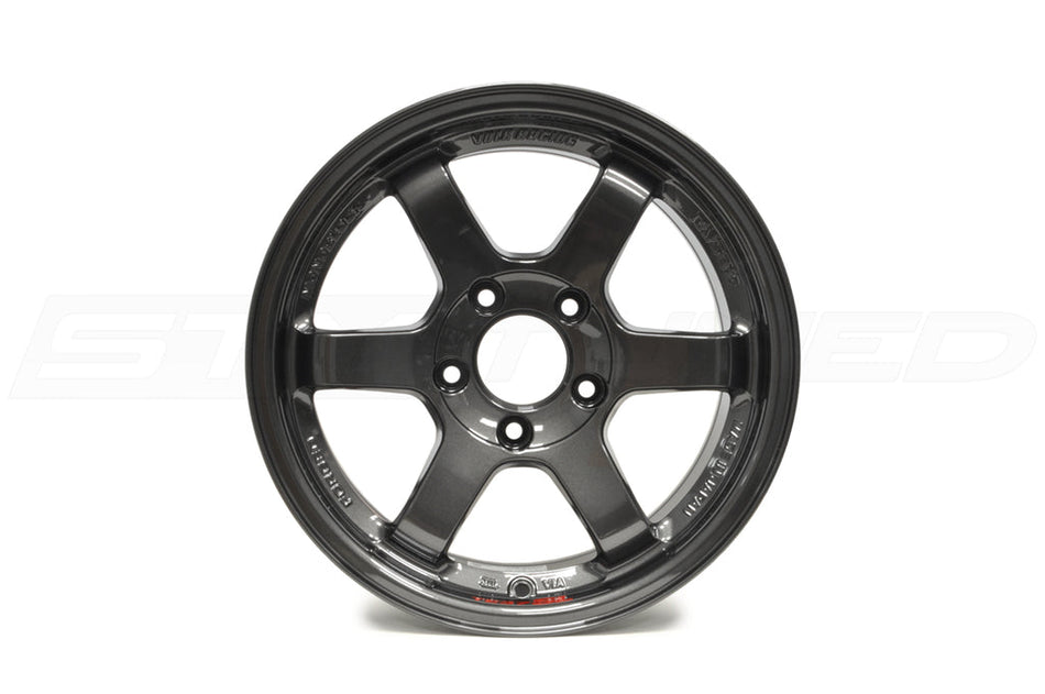 Volk Racing TE37SL 15X8.0+25 4-100 Diamond Black Wheel