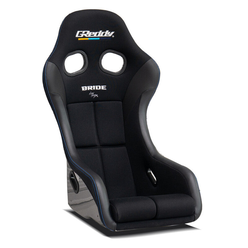 GReddy x Bride Zeta4 Bucket FIA Racing Seat - Black/Blue Stitching Silver Shell - REWRK Collective